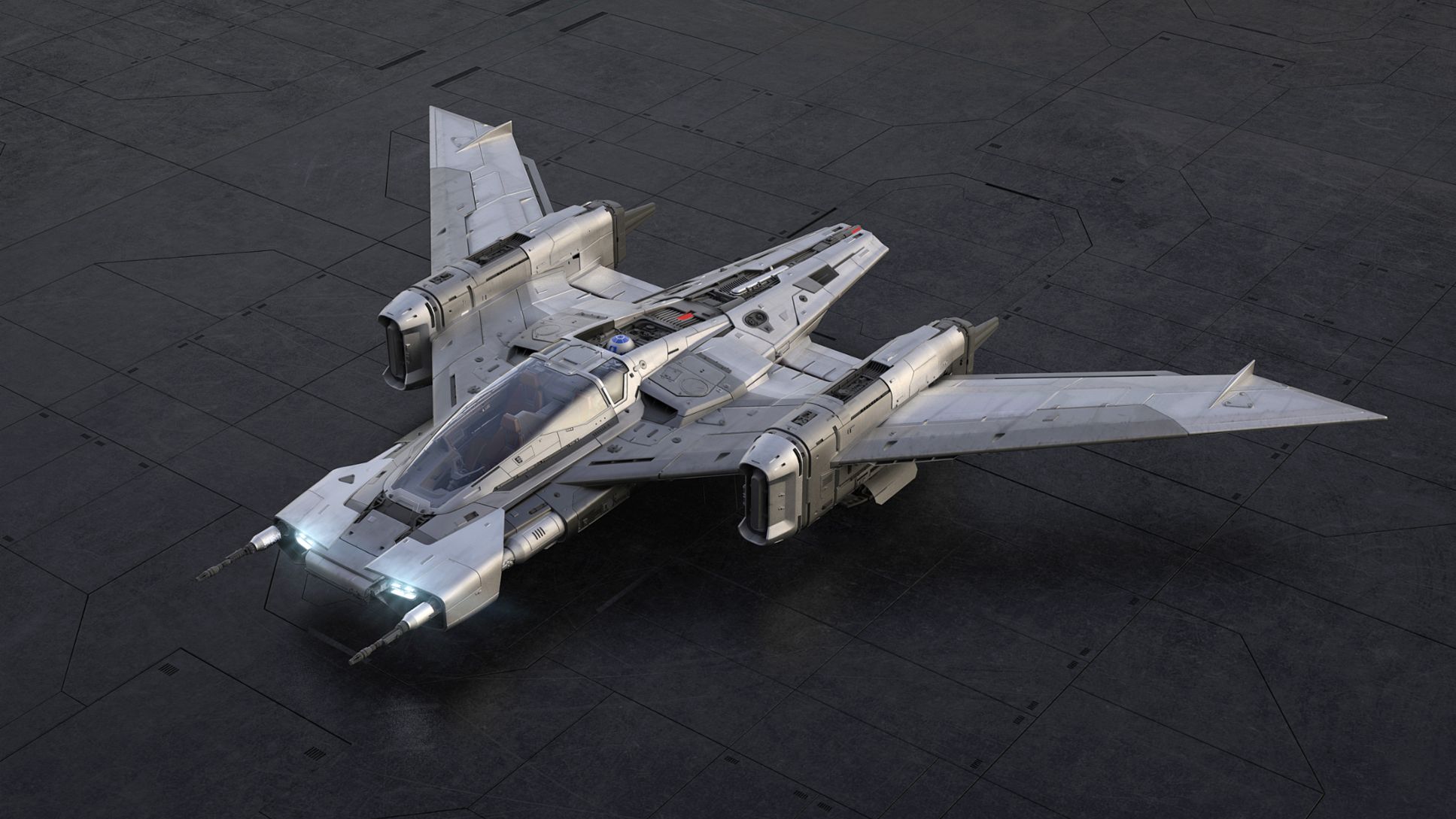 Fantasy starship Star Wars Tri-Wing S-91x Pegasus Starfighter, 2019, PCNA